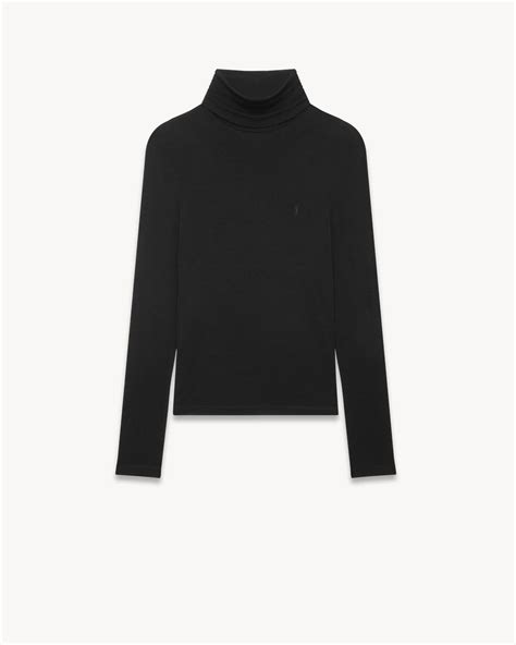 ysl black turtleneck|CASSANDRE turtleneck .